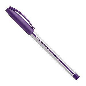 Caneta Esferográfica Faber castell Trilux. ROXO