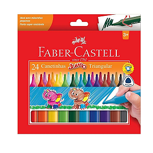 24 Canetinhas -Rotuladores- Faber Castell Jumbo