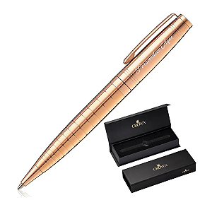 Caneta Crown Personalizada Agata Esferográfica  Preta