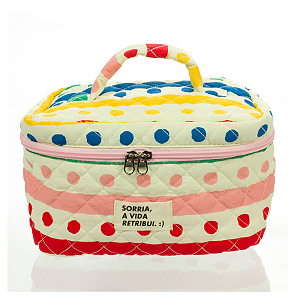 Maleta Fofucha Florie - Colorida listras e bolinhas