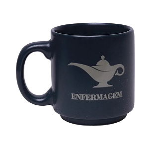 Caneca Mini Tina Direito 100ml Zona Criativa Preto Enfermagem