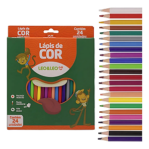 Lapis De Cor 24 Cores Redondo Flex Leoeleo
