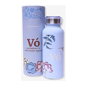 Garrafa Térmica Inox Bubble Azul Presente Vó