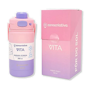 Garrafa Térmica Mini Via Vita 350ml Pôr Do Sol Zona Criativa