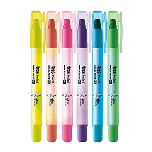 Marca-texto Gel Twist Conjunto Com 6 Cores Tris