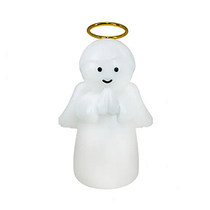 Luminaria Anjo com aureola com fio batizado