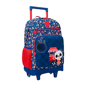 Mala com Rodas 16 College Panda Pipoca - 13780 - Artigo Escolar
