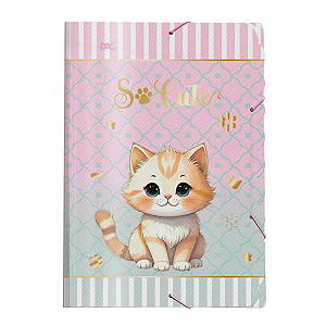 Pasta Escolar Aba Elástico Oficio So Cute - Dac