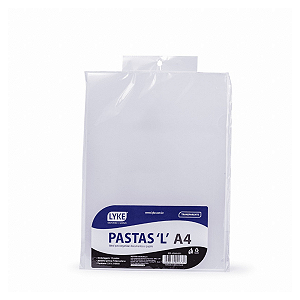 Pasta L - A4 - Cristal - Pct c/ 10 unds
