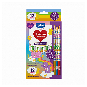 Lápis 12 cores +3 cores extras - Resina - Ursinhos Carinhosos
