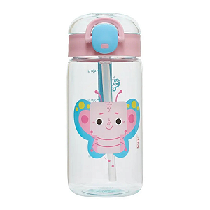 Garrafa Com Canudo 460 Ml Kouii Borboleta