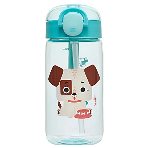 Garrafa Tritan Com Canudo Kouii - 460 Ml - Cachorro Theo
