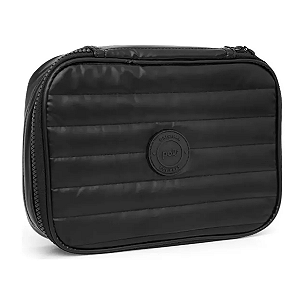 Estojo Box Organizador Puffer c/compartimento - Preto