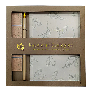 Kit Conjunto Ecológico Caderno + Lápis + Régua - Dac