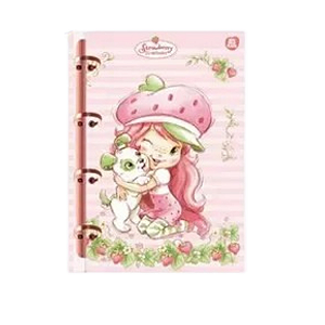 Caderno Argolado Tipo Fichário Moranguinho Animativa