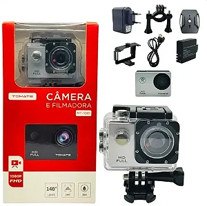 CAMERA E FILMADORA HD A PROVA D AGUA 1080P TOMATE MT-1081
