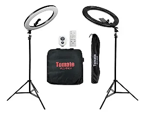 RING LIGHT 19" 448 LEDS COM TRIPE TOMATE MLG-048A