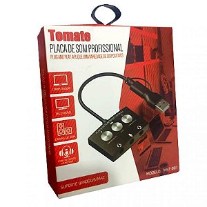 PLACA DE SOM USB 3.0 COM 3 SAIDAS P2 TOMATE MST-007
