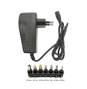 FONTE DE ALIMENTACAO UNIVERSAL COM 7 PLUG 3V 12V 3.0A 30W TOMATE MTT-001