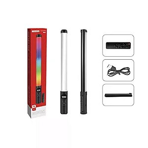 BASTAO DE LED RGB COM CONTROLE 50CM TOMATE MLG-087