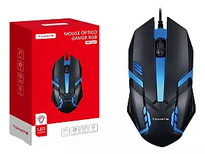 MOUSE OPTICO GAMER 1200DPI RGB COM FIO TOMATE MMO-G03
