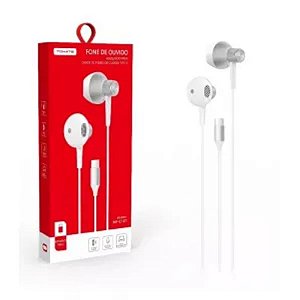 FONE DE OUVIDO COM ENTRADA TYPE-C 1.2M TOMATE MF-C107