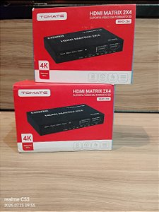 HDMI MATRIX 2 X 4 COM 3D TOMATE MHD-214