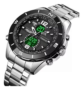 RELOGIO DE PULSO CROMADO TOMATE MTX-015