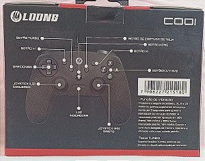 CONTROLE PARA PC PS3 ANDROID E NINTENDO SWITCH COM FIO LOONG C001
