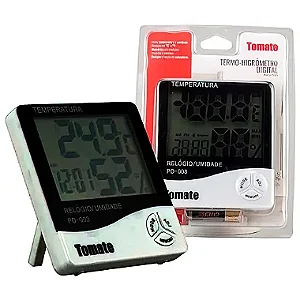 RELOGIO MONITOR DE TEMPERATURA E UMIDADE TOMATE PD-003