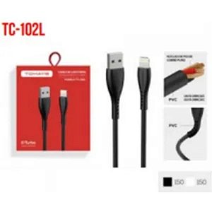 CABO DE DADOS TURBO USB PARA IPHONE 1M 5V 2.1A TOMATE TC-102L
