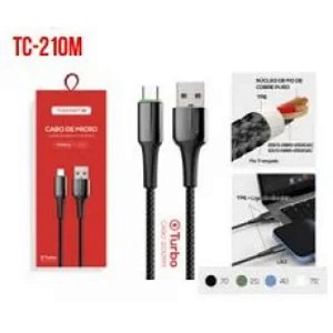 CABO DE DADOS USB PARA V8 TURBO 1.2M 5V 3A TOMATE TC-210M