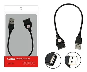 CABO EXTENSOR USB 30CM 2.0 TOMATE MCB-020