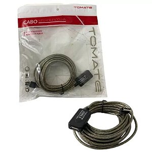 CABO EXTENSOR USB MACHO PARA USB FEMEA 2.0 5M TOMATE MCB-025
