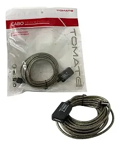 CABO EXTENSOR USB MACHO PARA USB FEMEA 2.0 10M TOMATE MCB-026