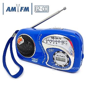 RADIO PORTATIL AM/FM COM RELOGIO LCD TOMATE MTJ-2001