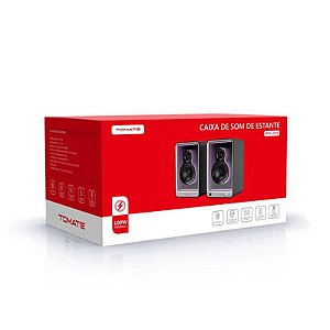 CAIXA DE SOM DE ESTANTE BLUETOOTH COM LED 100W TOMATE MTS-2039