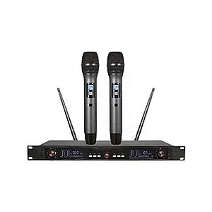 MICROFONE PROFISSIONAL SEM FIO COM RECEPTOR COM 2UN TOMATE MT-2303