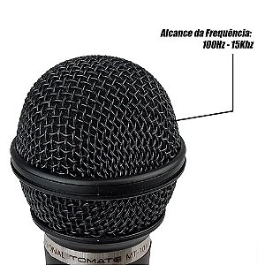 MICROFONE DINAMICO PROFISSIONAL COM FIO 3M TOMATE MT-1016