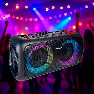 CAIXA DE SOM BLUETOOTH RGB 120W TOMATE MTS-1005