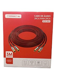 CABO DE AUDIO 2RCA PARA 2RCA 3M TOMATE MCB-046A