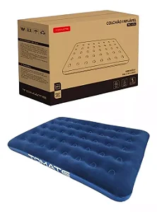 COLCHAO INFLAVEL COM TECIDO SUEDE -186X96X22CM TOMATE MC-40A