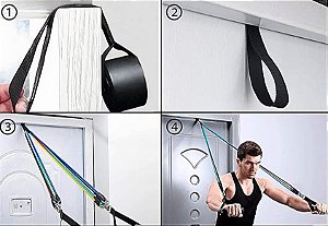 KIT DE ELASTICO EXTENSOR P/ ATIVIDADE FISICA 11PÇS AIKER AK-Y001