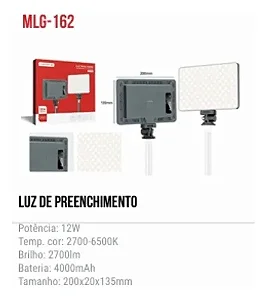 LUMINARIA DE LED PARA VIDEO 12W 5V 2A TOMATE MLG-162