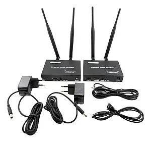 KIT EXTENSOR HDMI WIRELESS SEM FIO 200M 5G TOMATE MHD-1200W