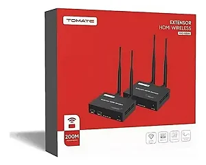 KIT EXTENSOR HDMI WIRELESS SEM FIO 200M 5G TOMATE MHD-1200W