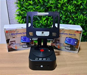 SUPORTE DE CELULAR COM AUTO-FALANTE 5W BLUETOOH ONEX SOM-0540