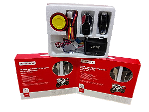 SISTEMA DE ALARME SONORO ANTI-ROUBO PARA MOTOCICLETA 12W TOMATE MLB-012