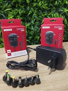 FONTE DE ALIMENTACAO UNIVERSAL COM 7 PLUG 3V 12V 3.0A 30W TOMATE MTT-003