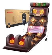 COLCHAO MASSAGEADOR COM AQUECIMENTO CORPORAL COMPLETO TOMATE AM-038